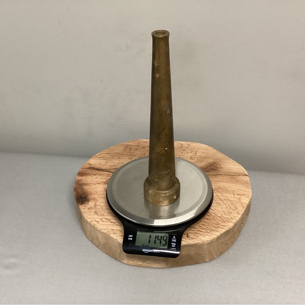 🟡 Vintage Elkhart Brass Mtg Co. Fireman’s Hose Nozzle - 10” Solid Brass w/seal - Picture 13 of 13